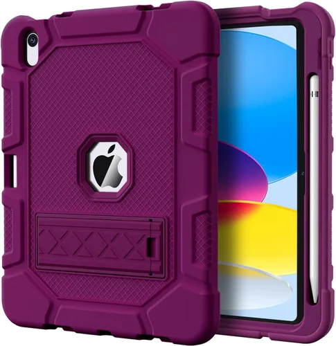 Vista 18 de Azzsy Funda para iPad 10.ª generación de 10.9 pulgadas, 2022, soporte integrado para lápiz Apple, funda protectora resistente a prueba de golpes