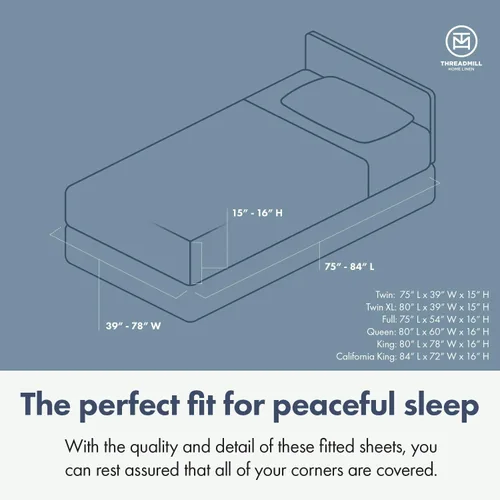 Vista 3 de Threadmill Home Linen Fundas de Almohada Estándar - 100% Algodón Natural 600 Número de Hilos, Juego de 2 Fundas de Almohada Damasco Gris Oscuro