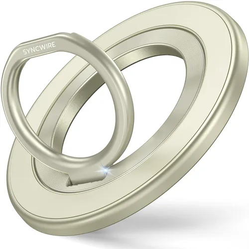 Vista 20 de SYNCWIRE Soporte magnético para anillo de teléfono para MagSafe - Soporte de agarre para teléfono con destellos con rotación de 360° y anillo