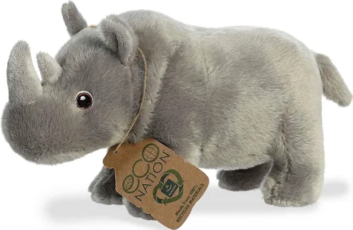 Vista 13 de Aurora® Animal de peluche de bisonte Eco Nation™ de fabricación responsable, ideal para aventuras de juego, perfecto para cumpleaños o simplemente