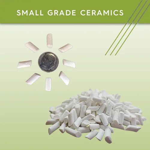 Vista 2 de Polly Plastics Medios de Relleno Cerámicos para Pulido de Rocas (Tamaño de Cilindro Pequeño) Gránulos de Cerámica No Abrasivos para Todo Tipo