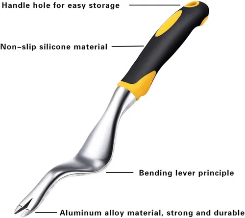 Vista 3 de Herramienta manual para quitar malas hierbas, herramienta manual para jardín, herramientas de jardín para jardinería, eliminación de malezas