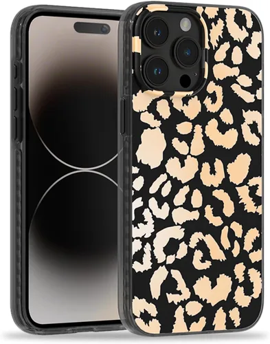 Vista 42 de SCORPIFY Funda para iPhone 15 Pro Max [Compatible con MagSafe] con Diseño de Estampado de Leopardo Guepardo Negro Mate, Linda Funda Magnética