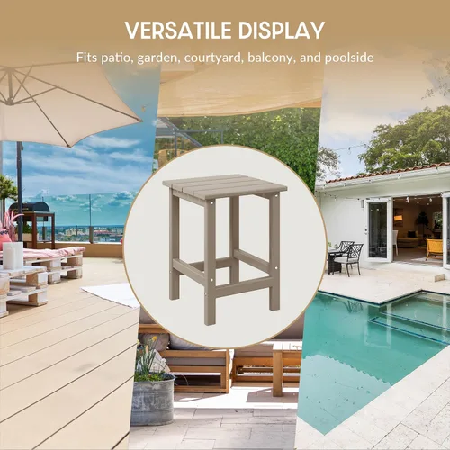 Vista 5 de WestinTrends Malibu - Juego de 2 sillas Adirondack con mesa auxiliar, asientos al aire libre para todo tipo de clima, silla plegable de plástico