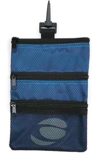 Vista 7 de Orlimar Bolsa de accesorios de golf desmontable, 3 bolsillos con cremallera para objetos de valor y accesorios de golf, se engancha a tu bolsa