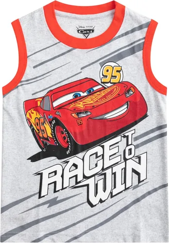 Vista 4 de Disney Cars Lightning McQueen - Camisetas sin mangas para niños pequeños y pequeños (2 unidades)