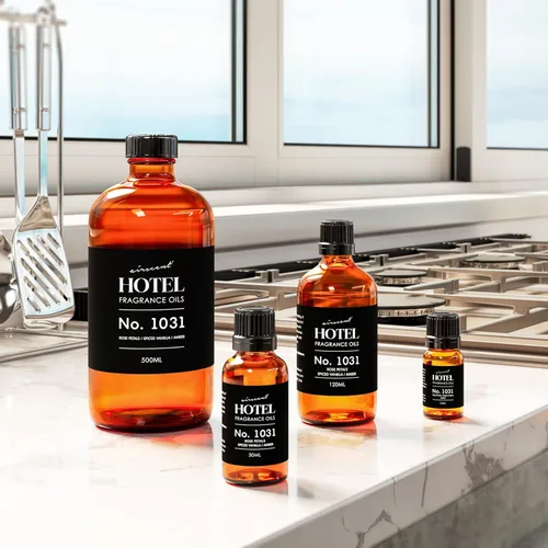 Vista 7 de AirScent - Aceite difusor de hotel n.º 1031 – Pétalos de rosa y vainilla con especias – Aceite aromático de hotel – Aceite aromático prémium