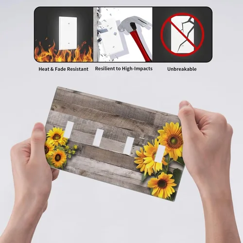 Vista 284 de Cubiertas de salida de impresión de líneas doradas de granito de mármol marrón, 1 palanca y 1 combinación basculante, placa decorativa de pared