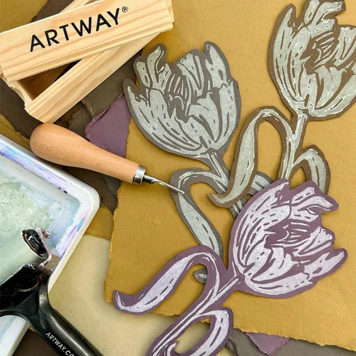 Vista 5 de Artway Indigo - A4 Cotton Rag Paper - Coloured Handmade Paper/100% Cotton - 220gsm to 250gsm Smooth Texture - A4 Mixed Pack of 5 Colours x 25 Sheets