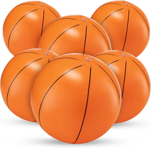 Vista 9 de Bolas de playa inflables (paquete de 6) – Pelotas de playa inflables de PVC duraderas de 16 pulgadas para niños, fáciles de inflar, flotador