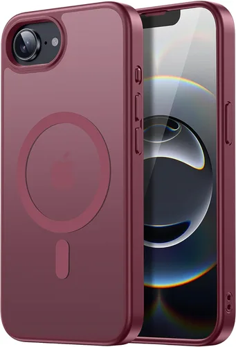 Vista 19 de Tigowos Funda Magnética para iPhone Air Compatible con MagSafe Resistente a Caídas de 16 Pies Cubierta Trasera con Sensación de Piel Mate a Prueba