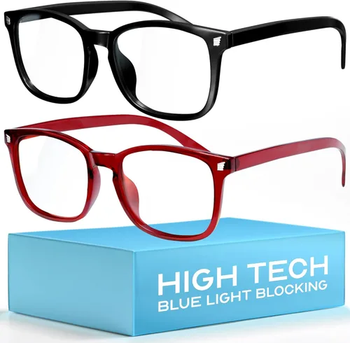 Vista 19 de Livho Gafas de Luz Azul de Alta Tecnología - Gafas de Computadora con Bloqueo Avanzado de Luz Azul - Protección contra la Fatiga Visual y UV