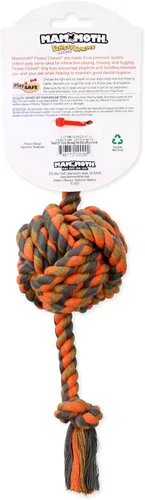 Vista 3 de Mammoth Pet Products Flossy Chews - Bola de puño de mono con extremos de cuerda, pequeña, 13 pulgadas, multicolor (20090F)