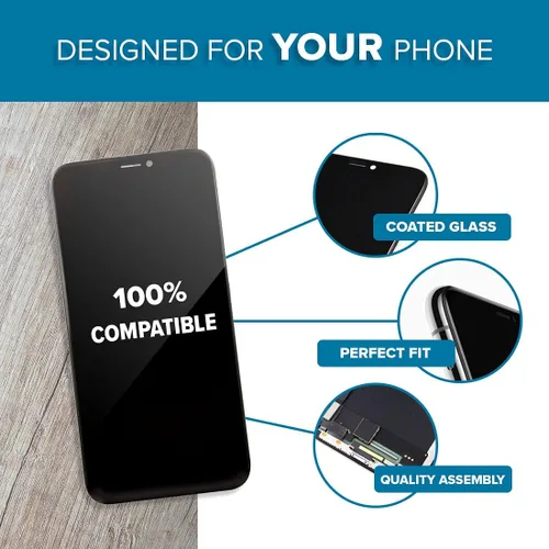Vista 6 de Reemplazo de pantalla LCD para iPhone 12 Pro Max de 6.7 pulgadas (modelo A2342, A2410, A2412, A2411) Pantalla táctil 3D Kit de reparación con juego