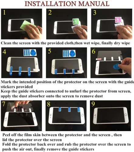 Vista 3 de IFLASH Protector de pantalla de vidrio templado transparente para iPod Touch 7/5/6, paquete de 2 protectores de pantalla de vidrio templado