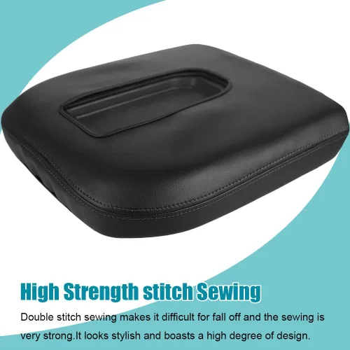 Vista 5 de LEXLEY Funda protectora de cuero para reposabrazos de consola central para Chevy Silverado y GMC Sierra 2500HD 3500HD 2020-2023, Silverado y Sierra