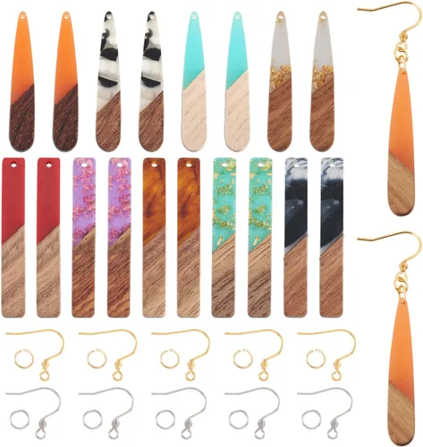 Vista 30 de Colgante de madera de resina, Resina, No es una piedra preciosa