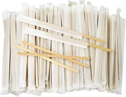 Vista 15 de 100 piezas de agitadores de café de bambú envueltos individualmente – Palitos para remover café de 5.5 pulgadas, palitos para remover para la barra