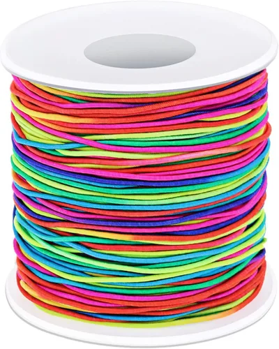 Vista 10 de Cuerda Elástica para Pulseras, Cordón Elástico Selizo para Joyería, Cuerda Estiradiza para Hacer Collares, Ensartado de Perlas y Costura