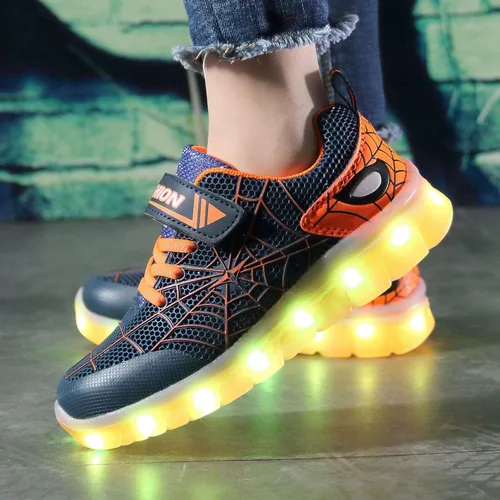Vista 4 de BFOEL Spider Light up Shoes for Boys Girls Walking Sneaker with USB Charging Birthday Thanksgiving Christmas Day Best Gift