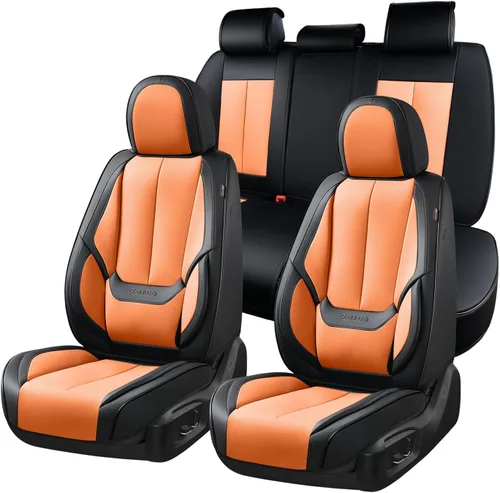 Vista 14 de Coverado Fundas de asiento de automóvil, fundas de asiento delantero, funda de asiento de automóvil beige, protector de asiento de automóvil