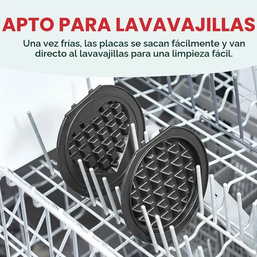 Vista 6 de DASH Multimaker Mini System - Máquina para hacer gofres con cinco platos extraíbles de 4 pulgadas: plancha y plancha, mini waflera 3 en 1 para niños