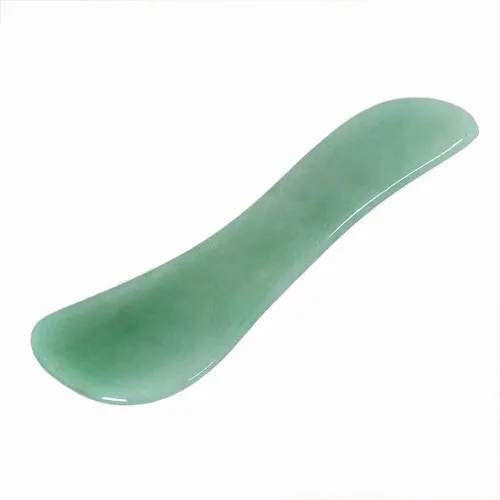 Vista 12 de Herramienta facial de Gua Sha para la barbilla herramienta de masaje de piedra de jade natural Gua Sha Junta para terapia de acupuntura de spa