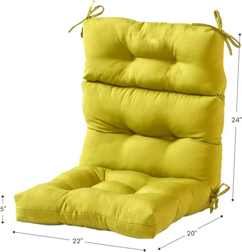 Vista 134 de Greendale Home Fashions Aloha - Cojín para silla de respaldo alto para exteriores de 44 x 22 pulgadas