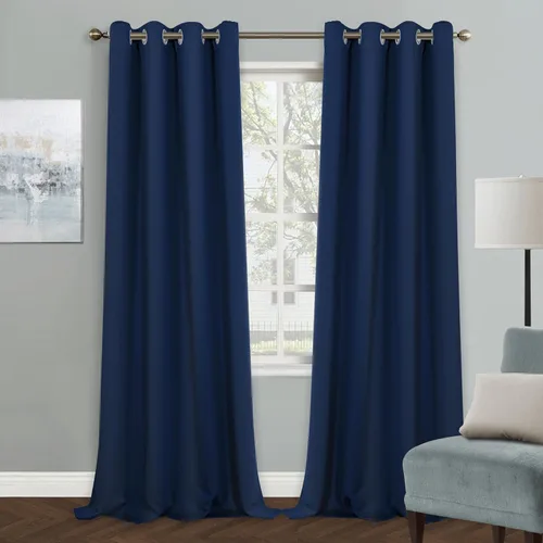 Vista 48 de MYSKY HOME - Cortinas opacas amarillas para sala de estar y dormitorio, cortinas de 84 pulgadas de largo, con ojales, cortinas de oscurecimiento