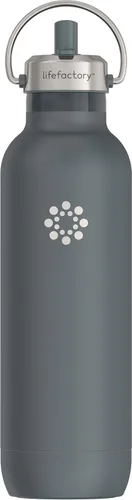 Vista 17 de Lifefactory Botella deportiva aislada al vacío de acero inoxidable con tapa de pajita, 32 onzas, apio