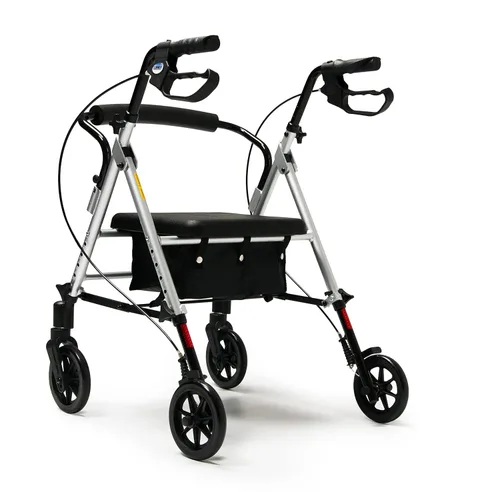 Vista 14 de Lumex Set n' Go - Andadores con asiento para personas mayores, altura ajustable, color azul