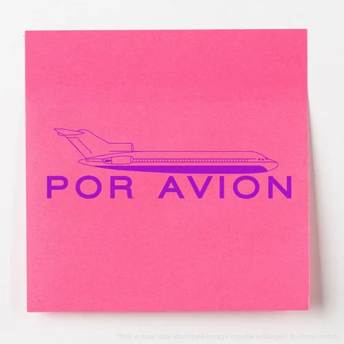 Vista 4 de Sello grande autoentintado por Avion, tinta burdeos Tinta borgoña