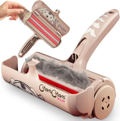 Vista 10 de ChomChom Roller Removedor de pelo de mascotas – Rodillo de pelusa reutilizable de tamaño original para gatos y perros en muebles, sofá, alfombra