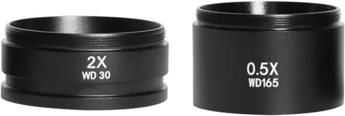 Vista 9 de Kit de accesorios para microscopio WD165 0.5X 0.7X 2.0X Objetivos auxiliares Lente de vidrio Barlow para Zoom Estéreo Microscopio Cámara Microscopio