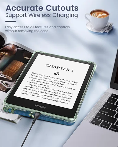 Vista 27 de MoKo Funda para Kindle Paperwhite de 6.8" (11ª generación 2021) y Kindle Paperwhite Signature Edition, cubierta trasera ultra transparente