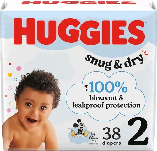 Vista 12 de Huggies Pañales de tamaño 4, pañales para bebé Snug & Dry, talla 4 (22-37 libras), 30 unidades, el embalaje puede variar