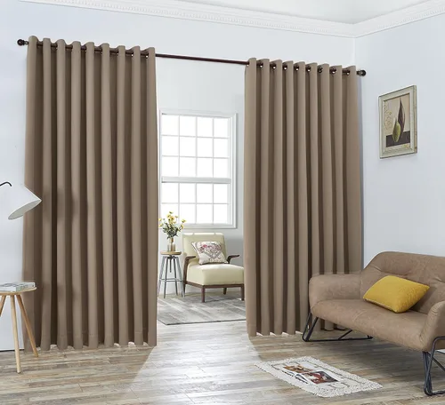 Vista 9 de LinenZone Paneles de cortina negros extra anchos con 2 alzapaños a juego. Úsalo como cortinas de pared, separadores de habitación de cortina