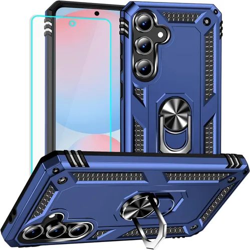 Vista 11 de Funda para Samsung Galaxy S24 FE: con protector de pantalla, fundas protectoras de grado militar con soporte de anillo de dedo para Samsung S24 FE