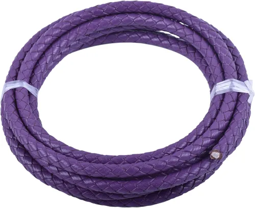 Vista 43 de KONMAY - Cordón de cuero trenzado genuino de 5 yardas, 3.0mm, marrón antiguo, redondo, para cuerda de bolo