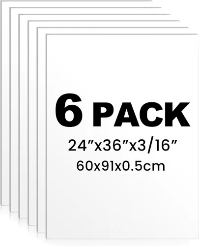 Vista 10 de Kathfly Paquete de 6 Tableros Grandes de Espuma a Granel de 3/16 Pulgadas de Grosor Tablero de Núcleo de Espuma Gigante Tablero de Presentación