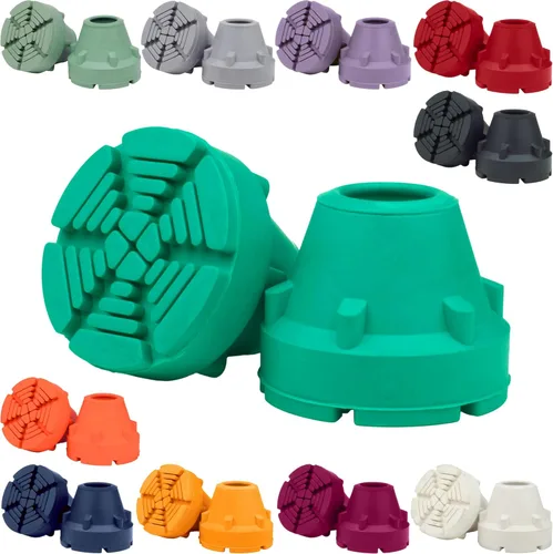 Vista 8 de Puntas de muletas y punta de bastón – 1 tamaño para todos 3/4 pulgadas 7/8 pulgadas – Extremo agarre resistente, tamaño universal, ejes de muletas