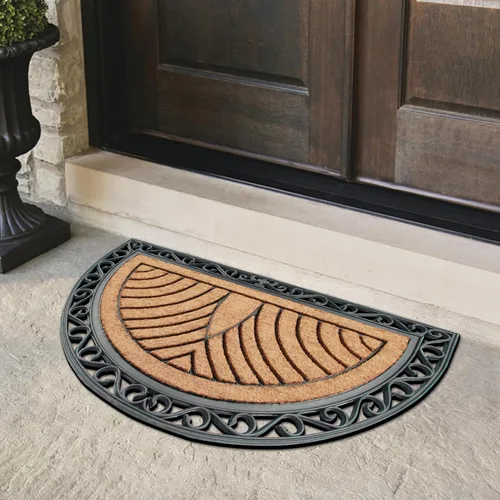 Vista 2 de A1HC Tapete para Puerta de Fibra de Coco Natural y Caucho, 30"x48" – Grueso, Duradero, Resistente, Anti-Desprendimiento, Resistente a la Medio