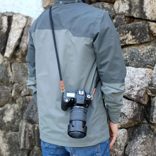 Vista 4 de Correa de cámara, correa de cuerda para cámara compatible con Sony Nikon Canon Fuji Camera Strap Rope SLR, DSLR, cámaras sin espejo