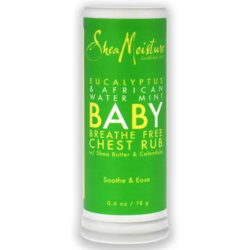 Vista 3 de Pomada para frotar el pecho del bebé de menta de eucalipto y agua africana de karité, unisex, 0.6 onzas