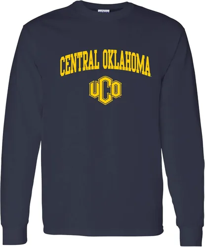 Vista 83 de NCAA oficial de College – University Team Color Arco Logo Manga Larga