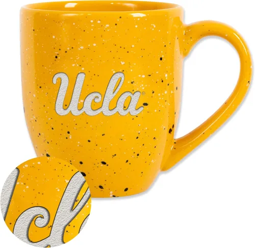 Vista 460 de Rico Industries NCAA Saint Joseph's (PA) Hawks Logo Principal Color Marrón 16 oz Logotipo del Equipo de Color Láser Grabado en Cerámica Moteada Taza