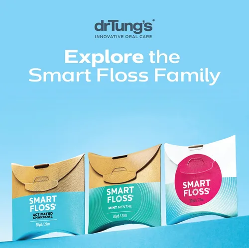 Vista 7 de DrTung's Smart Floss, 30 yardas, hilo dental – Los colores naturales del sabor del cardamomo pueden variar