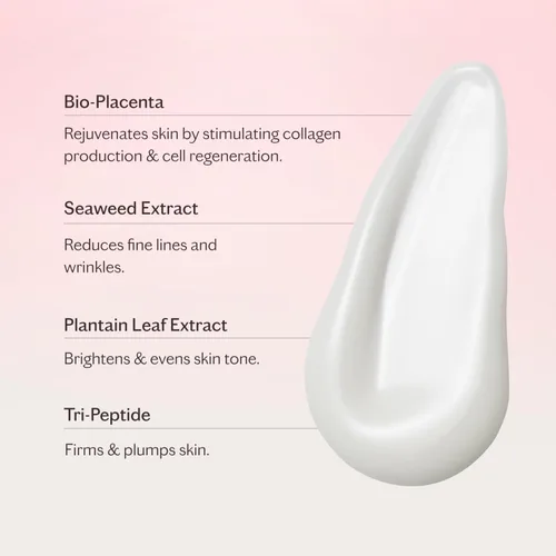Vista 5 de MZ Skin Reviving Bio-Placenta & Stem Cell Serum - Night Treatment for Powerful Rejuvenation, With Peptides, Squalane & Hyaluronic Acid, Perfect For