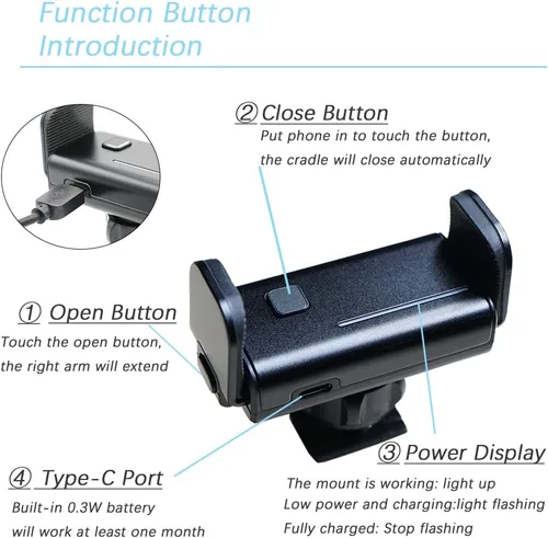 Vista 8 de Soporte de teléfono de coche para Nissan Rogue 2014-2020 (no para Rogue Select)/Rogue Sport 2017-2023/Murano 2015-2024, soporte para ventilación