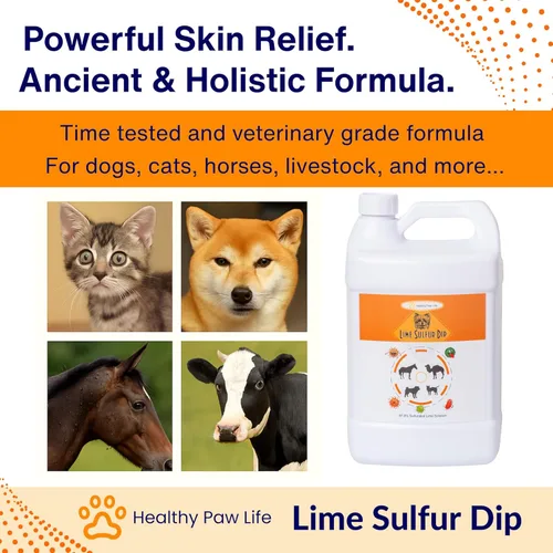 Vista 2 de Healthy Paw Life - Dip de azufre de lima - Cuidado de mascotas para la picazón y la piel seca - Fórmula Xtra Strength - Solución segura para perros